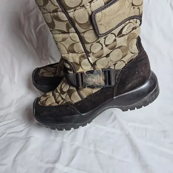 Coach Sharron Brown Womens Signature Design Boot Size 6.5 - Picture 7 of 9